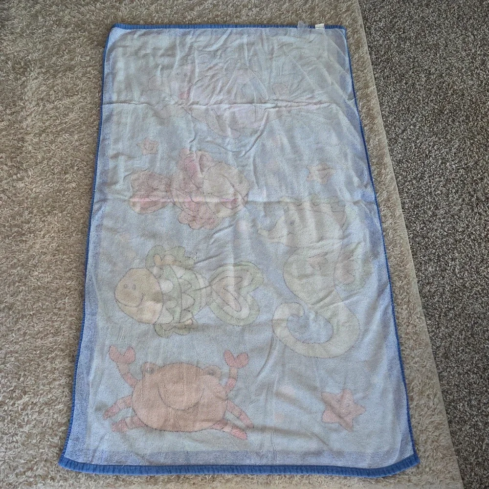 Vintage Under The Sea Ocean Adventure Kids Bath Pool Beach Towel